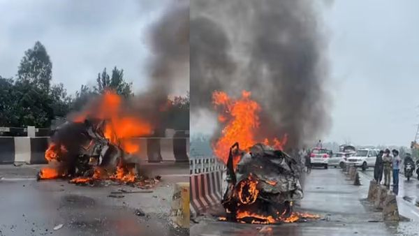 Saharanpur: ट्रक की टक्कर से देहरादून-अंबाला हाईवे पर कार में लगी आग, चार लोग जिंदा जले