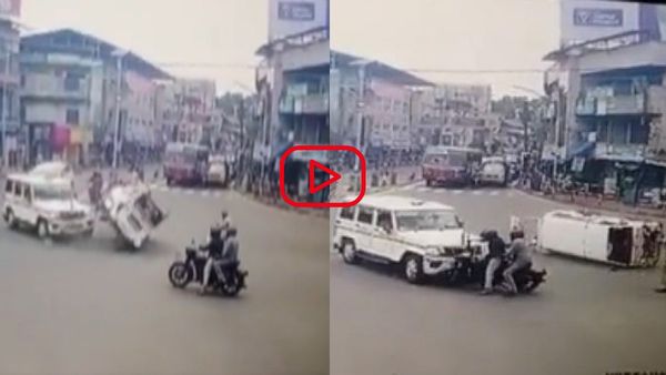Video: केरल में मंत्री के काफिले का वाहन एंबुलेंस से टकराया, CCTV Footage वायरल, 3 घायल