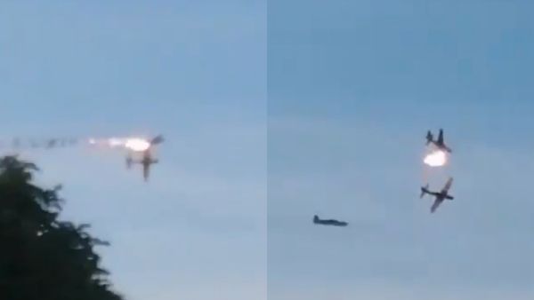 Plane Crash: आग के गोले में बदले वायुसेना के विमान, 'पायलट मरा नहीं करते' मैसेज वायरल हुआ, VIDEO