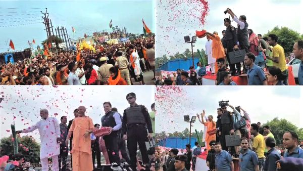 Sawan 2023: CM Yogi ने कांवड़ियों पर बरसाए फूल, मुख्यमंत्री को अपने बीच देख झूम उठे शिवभक्त