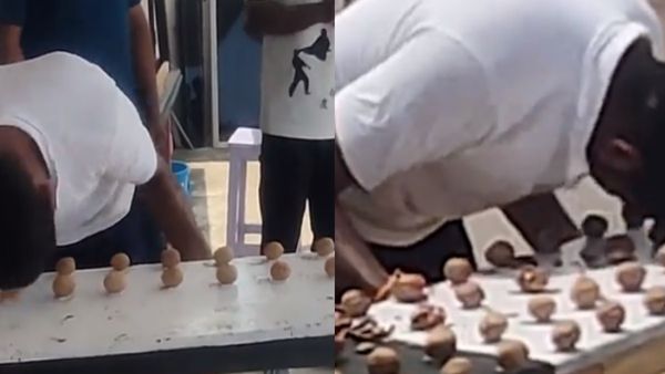 एक मिनट में शख्स ने सिर से तोड़े 273 अखरोट, पाकिस्तानी होल्डर का तोड़ा रिकॉर्ड