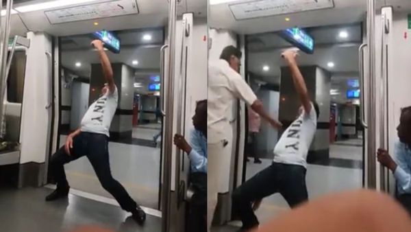 दिल्ली मेट्रो में फिर एक बार अजीबोगरीब हरकतें करता दिखा शख्स, वीडियो वायरल