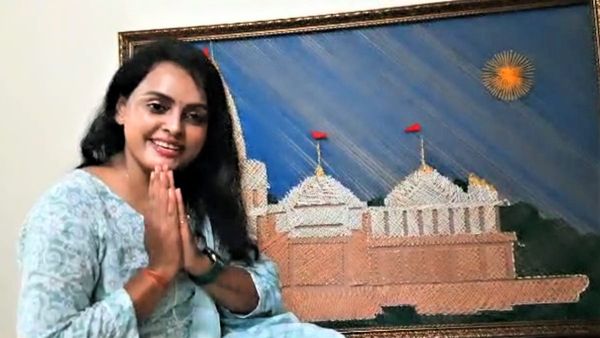 Varanasi: 2,726 कीलों से बनाई Ram Mandir की अद्भुत पेंटिंग, बनारस की बेटी ने बनाया वर्ड रिकॉर्ड