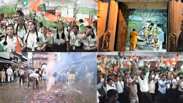 चंद्रयान-3 की सफलता का जश्न: कहीं आतिशबाजी तो कहीं 'वन्दे मातरम्' के जयकारे, बांटी गई मिठाइयां