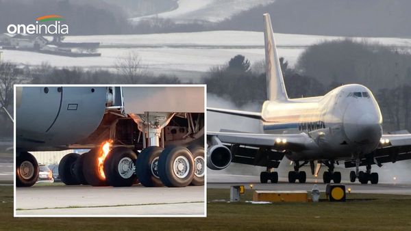 लैडिंग के वक्त प्लेन के पहिए में आग लगने के बाद टायर फटा, 190 पैसेंजर्स थे सवार, वीडियो देखिए...