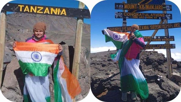 इंडियन माउंटेन गर्ल गौरी अरजरिया ने साउथ अफ्रीका की सबसे ऊंची चोटी किलिमंजारो पर फहराया तिरंगा