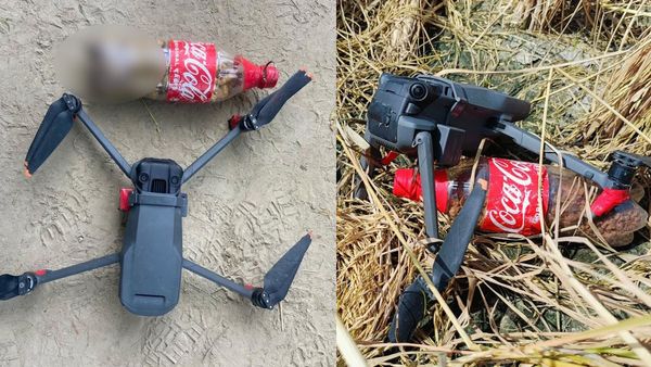 पाकिस्तान से बॉर्डर पार ड्रोन से भेजी गई कोका कोला की बोतल, BSF ने खोली तो उड़ा गए होश