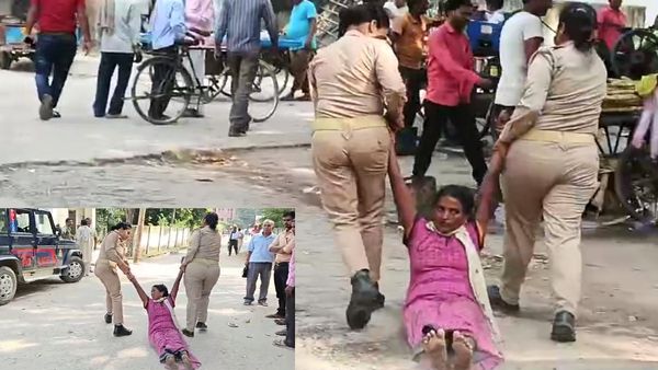 Hardoi: सिपाहियों ने महिला को जमीन पर घसीटा... Video VIral होते ही मचा हड़कंप, दोनों ससपेंड