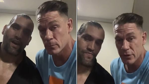 WWE स्टार John Cena को खली ने सिखाई हिंदी, वीडियो वायरल