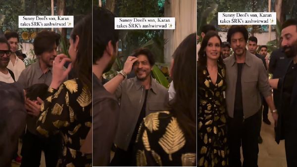 सनी देओल के बेटे करण देओल ने छुए शाहरुख खान के पैर, वीडियो हुआ वायरल, लोगों ने कहा- ये होते हैं संस्कार