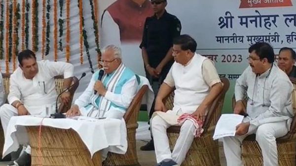 हरियाणा: जन संवाद कार्यक्रम में शामिल हुए सीएम खट्टर, कांग्रेस पर कसा तंज