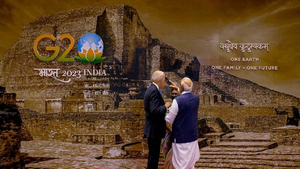 G-20: बाइडन को बताया प्राचीन नालंदा विश्वविद्यालय भग्नावशेष का महत्व, भारत मंडपम में दिखा बिहार का जलवा