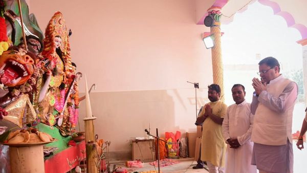सीएम धामी ने किया नानकमत्ता में मां दुर्गा मंदिर का लोकार्पण,  क्षेत्र के  विकास के लिए  ये घोषणा