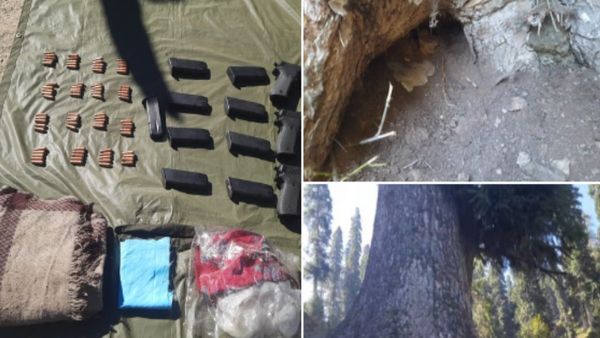 जम्मू-कश्मीर: भद्रवाह इलाके में आतंकवादी ठिकाने का भंडाफोड़, पेड़ के नीचे मिलीं 3 पिस्टल और 79 राउंड गोलियां