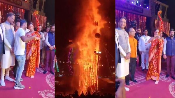 रावण दहन करते हुए कंगना रनौत से हुई ये बड़ी गलती, उड़ा मजाक, लोग बोले- आजकल तो शूर्पणखा ही....