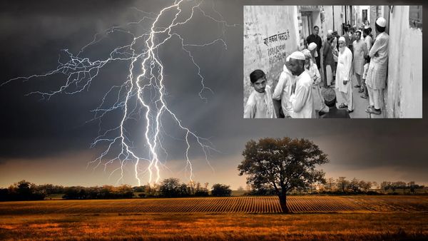 UP में अचानक बदले मौसम से तबाही: खेत में किसानों पर गिरी आकाशीय बिजली, 2 की मौके पर मौत