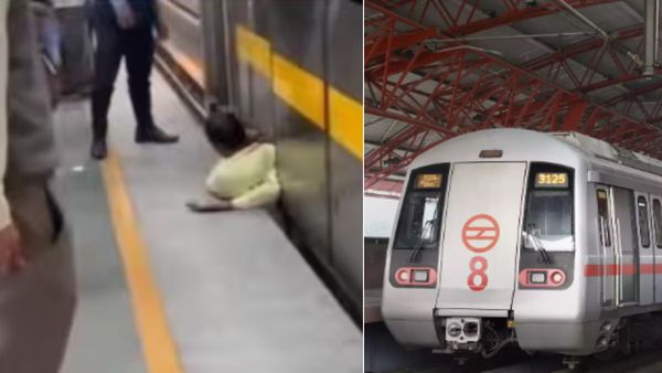 मेट्रो और प्लेटफॉर्म के बीच फंसा शख्स, DMRC ने बताया आधा सच, जानिये क्या है मामला...