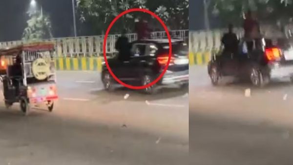 VIDEO: ओवरस्पीड कार से अचानक होने लगी नोटों की बारिश, नोएडा में तेज रफ्तार गाड़ियों पर पुलिस ने ठोका चालान