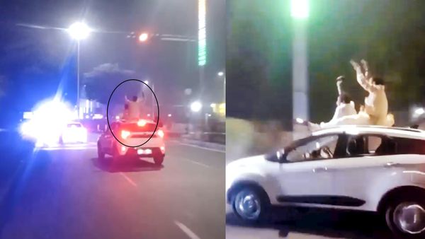 Video: टेम्पो में बजता 'आंटी नंबर 1'.. चलती कार की छत पर डांस करते लड़के, हुआ Viral.. पड़े लेने के देने