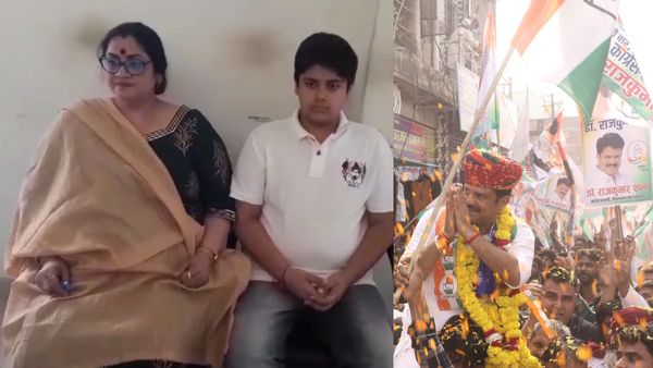 नवलगढ़ से कांग्रेस MLA राजकुमार शर्मा की 'तीसरी पत्‍नी व बेटा' आए सामने, नामांकन रद्द करवाने की मांग