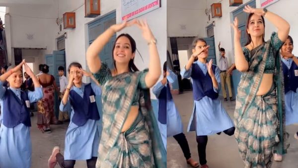 'गुलाबी शरारा' ट्रेंड पर टीचर ने बच्चों संग मटकाई कमर, VIDEO देख खूबसूरती पर फिदा हुए लोग