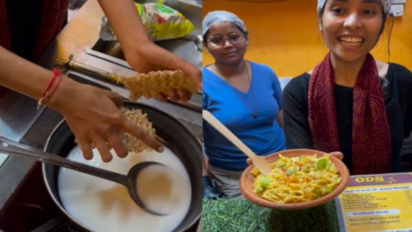 महिला ने बनाई दूध वाली मैगी, वायरल VIDEO देख लोग बोले- मैगी के लिए दो मिनट का मौन!