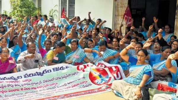 आंध्र प्रदेश में आंगनवाड़ी कार्यकर्ताओं ने शुरू किया राज्यव्यापी आंदोलन