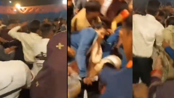 दूल्हा और दुल्हन के परिवार के बीच हुई झड़प, मंडप के युद्ध के मैदान में बदलने का VIDEO आया सामने