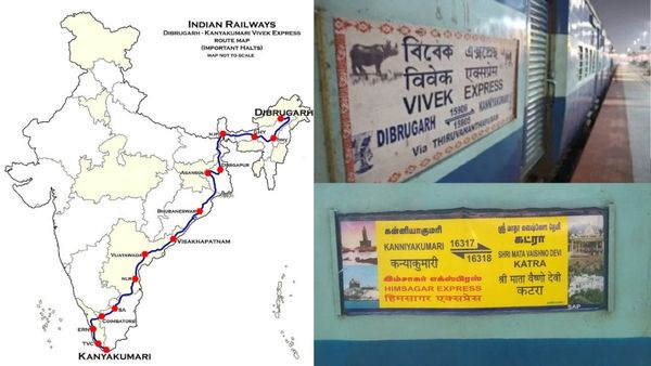 कश्मीर से कन्याकुमारी नहीं ये है भारत का सबसे लंबा रूट, जानिए भारत के 5 सबसे लंबे रूट की ट्रेन के बारे में
