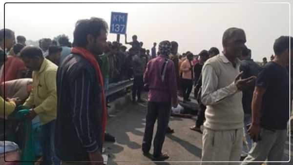 औरैया में एक्सप्रेस-वे पर तेज रफ्तार कार ने 9 लोगों को कुचला, तीन लोगों की मौत, वाहन का कर रहे थे इंतजार