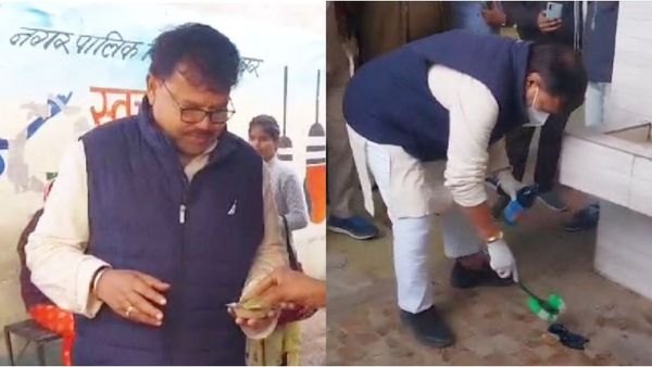 Video: बीच सड़क मंत्री जी का ललचाया मन, गोलगप्पे खाते समय दिख गई गंदगी फिर प्रद्युम्न सिंह ने शुरू कर दी सफाई