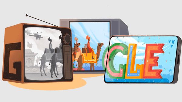 ब्लैक एंड व्हाइट TV से लेकर मोबाइल में दिखी परेड, Google ने गणतंत्र दिवस पर बनाया शानदार Doodle