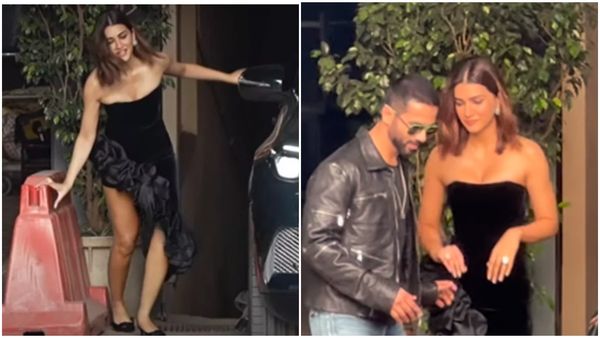 Kriti Sanon हुईं Oops मोमेंट का शिकार, हाई हील्स में एक्ट्रेस का बिगड़ा बैलेंस, वायरल हुआ वीडियो