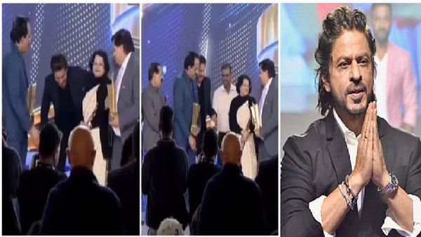 स्टेज पर दिखा शाहरुख खान का संस्कार, चंद्रयान-3 के वैज्ञानिक के प्रति ऐसे जताया सम्मान, पकड़ा हाथ और फिर.....