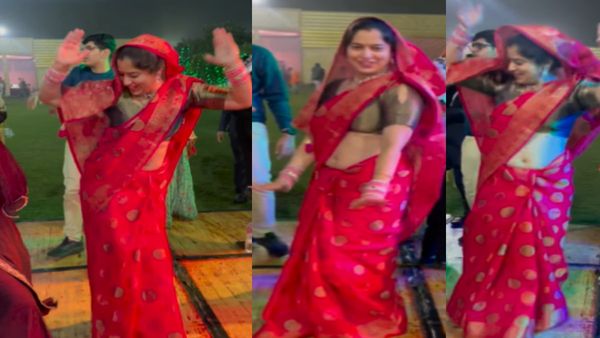 साड़ी पहनकर महिला ने लगाए जमकर ठुमके, हरियाणवी गाने पर दिखाई अदाएं, वायरल हुआ VIDEO