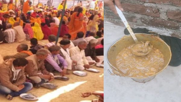 भंडारे के खाने का लुत्फ उठा रहे थे लोग, तभी आलू-गोभी की सब्जी में निकला जहरीला सांप, सामने आया VIDEO