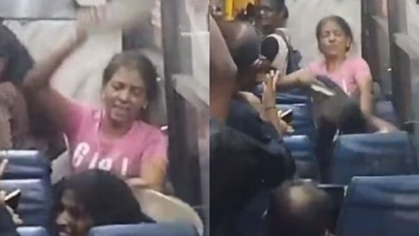 बेंगलुरु की बस में आपस में भिड़ी दो महिलाएं, जमकर एकदूसरे की कि चप्पल से पिटाई, वीडियो हुआ वायरल