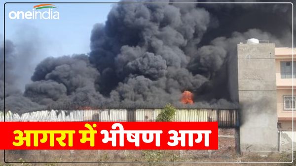Agra News: दवा फैक्ट्री में लगी भीषण आग, मची अफरा-तफरी, बुझाने में लगाई गईं फायर ब्रिगेड की चार गाड़ियां