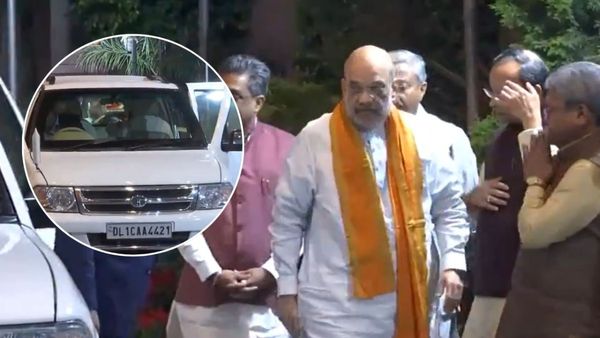 मीटिंग के लिए पार्टी ऑफिस पहुंचे अमित शाह, वायरल होने लगी उनकी गाड़ी की नंबर प्लेट, जानें क्या है वजह