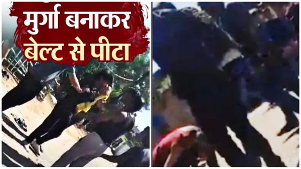 दतिया में युवक को मुर्गा बनाकर बेल्ट से पीटने का VIDEO वायरल, बदमाशों ने शराब के लिए पैसे नहीं देने पर की घटना