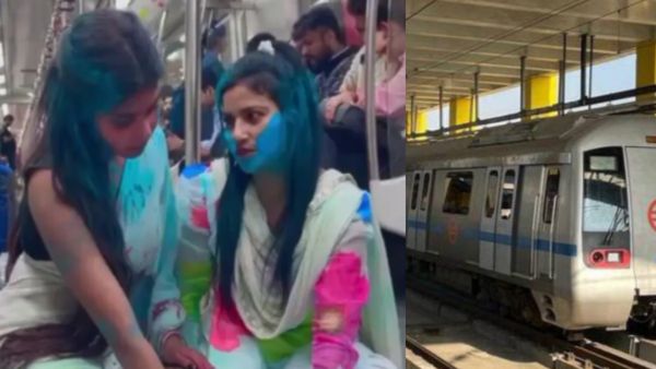 मेट्रो में रील बनाने वालों की अब खैर नहीं! होली पर बेशर्मी भरे अंदाज में रंग लगाती लड़कियों की बढ़ी मुश्किलें
