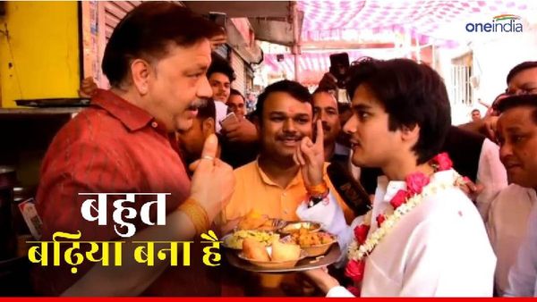 चुनाव प्रचार के दौरान पोहा जलेबी खाने लगे महाआर्यमन, सिंधिया के बेटे ने दुकान से कुर्ता खरीदकर मांगे वोट