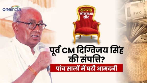 राजगढ़ से कांग्रेस प्रत्याशी दिग्विजय सिंह की संपत्ति जानकर हो जाएंगे हैरान, पत्नी अमृता राय भी करोड़पति