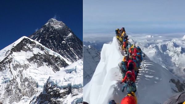 Mount Everest पर लगी भारी भीड़! पहाड़ों पर चढ़ने के लिए पागल हुए लोग, भयंकर जाम का वीडियो वायरल