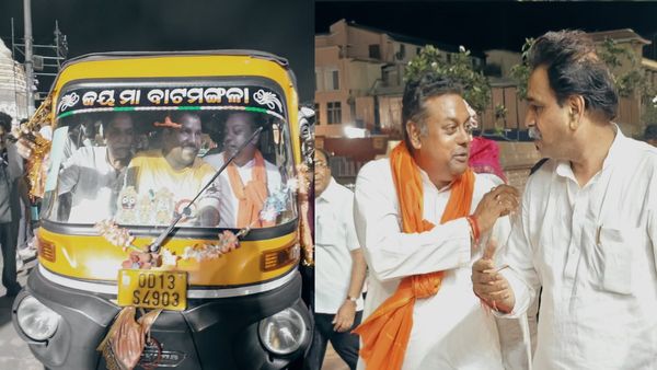 पुरी की सड़कों पर BJP का अनूठा प्रचार, संबित पात्रा और CG के पूर्व मंत्री राजेश मूणत ने की ऑटो की सवारी