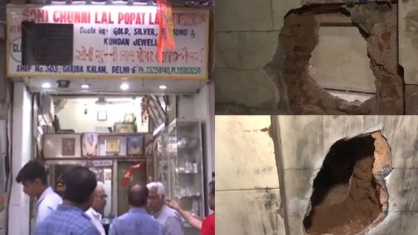 दिल्ली में बेखौफ चोर, दीवार में छेद कर ज्वेलरी शोरूम में घुसे, पूरी दुकान की साफ
