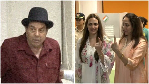 88 साल की उम्र में अकेले वोट डालने पहुंचे धर्मेंद्र, हेमा मालिनी और ईशा देओल ने भी किया मतदान
