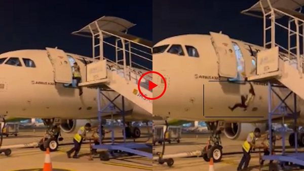 बिना सिग्नल प्लेन से हटा ली सीढ़ी, फिर हुआ हादसा, एयरलाइन कर्मचारी चपेट में, देखें Video