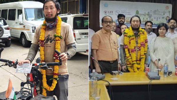 Indore News: स्वच्छता संदेश लेकर साइकिल से भारत भ्रमण कर रहे युवा, इंदौर में कुछ ऐसा देख चौंके