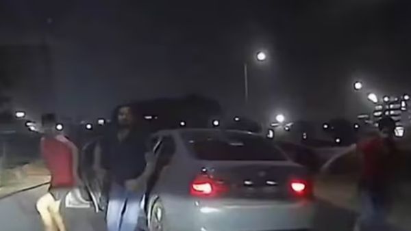 ग्रेटर नोएडा में आधी रात को रोड रेज, BMW सवार कार सवार लड़कों ने फेंका पत्थर